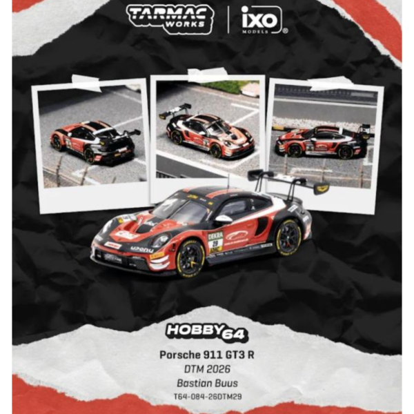 (預購) TARMAC WORKS 1/64 保時捷 HOBBY64 Porsche 911 GT3 R DTM 2026 T64-084-26DTM29 20260706 TARMAC WORKS 1/64 保時捷 HOBBY64 Porsche 911 GT3 R DTM 2026 T64-084-26DTM29