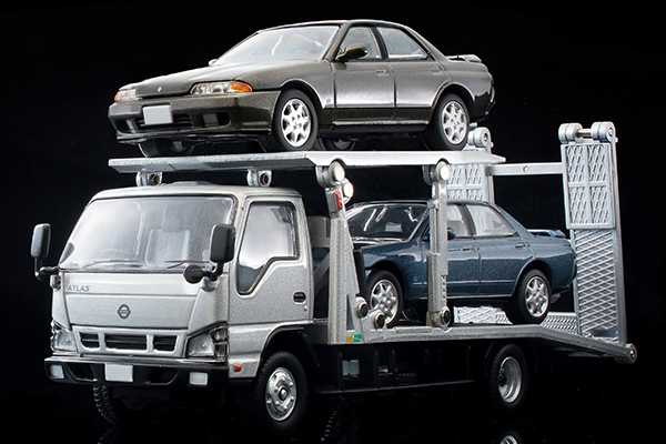 TOMYTEC 1/64 TLV-N221a 日產 NISSAN Atlas 花見台拖車 BigWide 銀色 TOMYTEC,1/64,TLV-N221a,日產,NISSAN Atlas 花見台拖車 BigWide