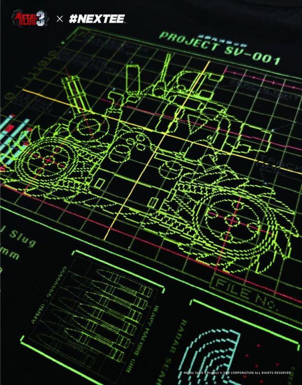 NEXTee 合金彈頭MetalSlug Project-001 寬版短袖T恤 黑&白 NEXTee 合金彈頭MetalSlug Project-001 寬版短袖T恤 黑&白