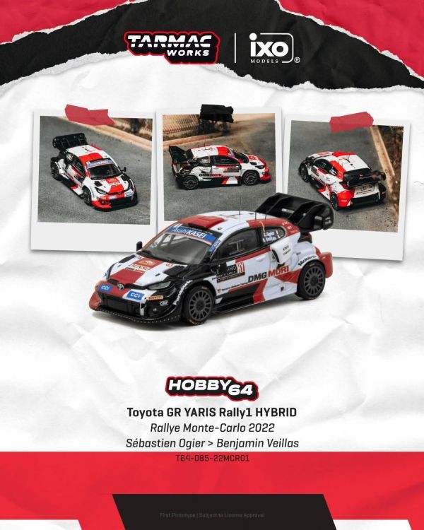 (預購) TARMAC WORKS 1/64 豐田 HOBBY64 Toyota GR YARIS Rally1 HYBRID Rallye Monte-Carlo 2022 20261108 TARMAC WORKS 1/64 豐田 HOBBY64 Toyota GR YARIS Rally1 HYBRID Rallye Monte-Carlo 2022