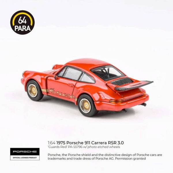 PARA64 1/64 保時捷 Porsche 911 Carrera RSR 3.0 衛兵紅 PA-55796 PARA64 1/64 保時捷 Porsche 911 Carrera RSR 3.0 衛兵紅 PA-55796