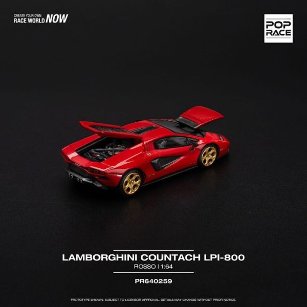 POP RACE 1/64 藍寶堅尼 LAMBORGHINI COUNTACH LPI-800 - ROSSO PR640259 POP RACE 1/64 藍寶堅尼 LAMBORGHINI COUNTACH LPI-800 - ROSSO PR640259