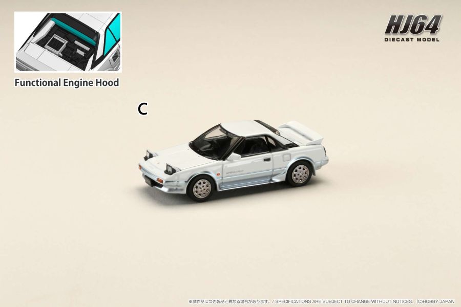 Hobby JAPAN 1/64 豐田 Toyota MR2 1600G-LIMITED SUPER CHARGER 1986  閃白銀 (雙色) Hobby JAPAN 1/64 豐田 Toyota MR2 1600G-LIMITED SUPER CHARGER 1986  閃白銀 (雙色)