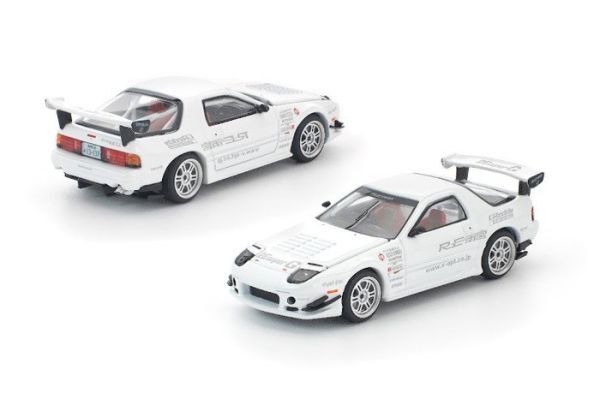 POP RACE 1/64 馬自達 MAZDA RX7 FC3S RE-AMEMIYA WHITE PR640260 POP RACE 1/64 馬自達 MAZDA RX7 FC3S RE-AMEMIYA WHITE PR640260