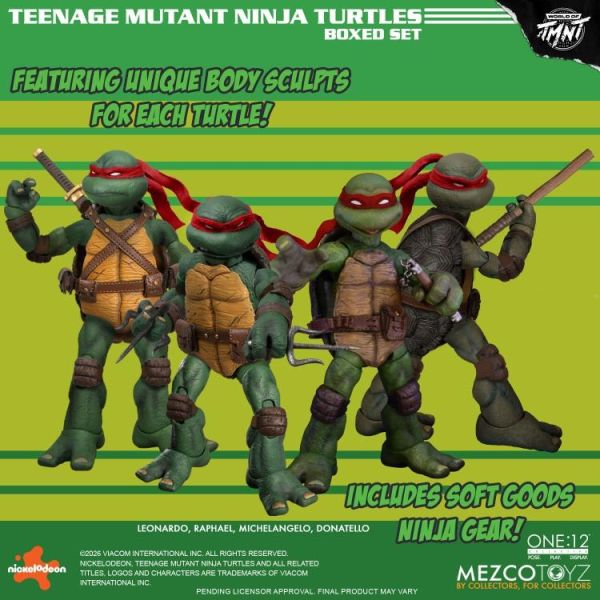 (預購) MEZCO TOYZ One:12 Collective 忍者龜套組 約17cm 可動完成品 20260617 MEZCO TOYZ One:12 Collective 忍者龜套組 約17cm 可動完成品