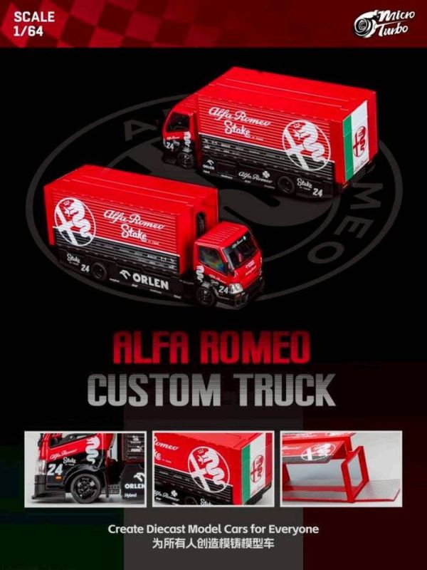 MicroTurbo 1/64 Gull Wing Gate Custom Truck Alfa Romeo MT6404B10 MicroTurbo 1/64 Gull Wing Gate Custom Truck Alfa Romeo MT6404B10