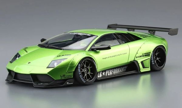 AOSHIMA 青島 1/24 自由步行 LB WALK No.22 藍寶堅尼 Lamborghini Murciélago Ver.2 組裝模型 LB WORKS,Murcielago,靈獸,1/24,車模組裝,超級跑車、街頭賽車風格,簡易組裝,車高可調,藍寶堅尼