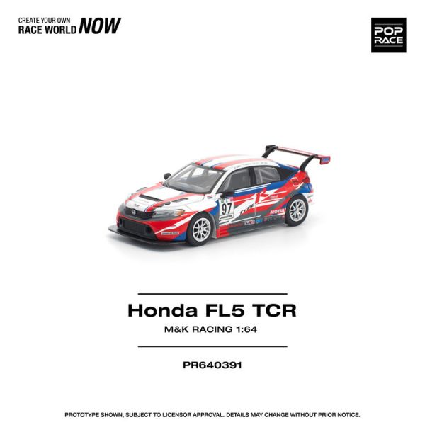 (預購) POP RACE 1/64 本田 HONDA CIVIC TYPE-R (FL5) TCR - M&K RACING (預購) POP RACE 1/64 本田 HONDA CIVIC TYPE-R (FL5) TCR - M&K RACING