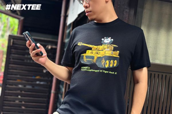NEXTee KONEKO 虎式戰車 短袖T恤 黑色 NEXTee KONEKO 虎式戰車 短袖T恤 黑色