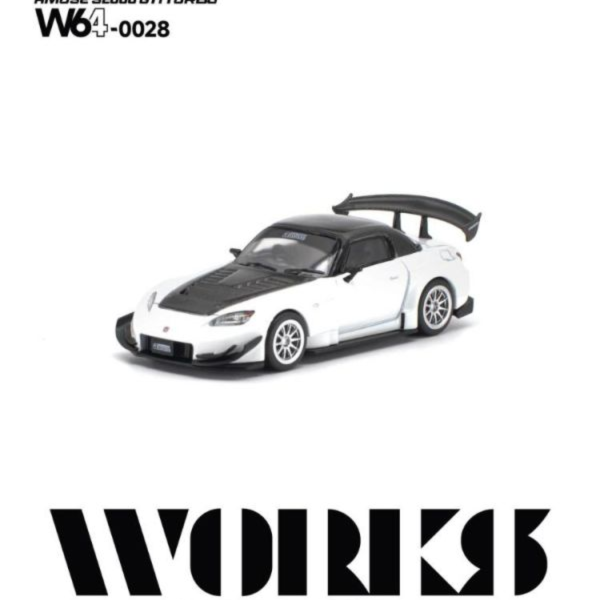 (預購) WORKS MODEL 1/64 本田 AMUSE S2000 GT1 TURBO WHITE W640028 20260809 WORKS MODEL 1/64 本田 AMUSE S2000 GT1 TURBO WHITE W640028