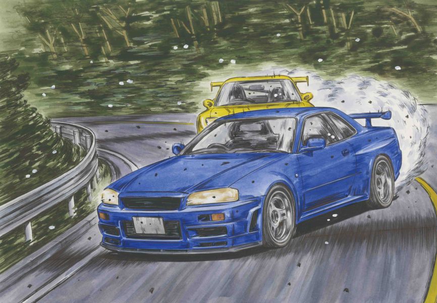 1/24 頭文字D SKYLINE GT-R R34 星野好造 FUJIMI ISD22 富士美 組裝模型 FUJIMI,ISD,1/24,頭文字D,Altezza,SXE10,延彦,