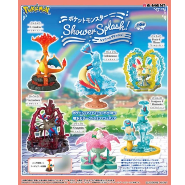 (預購) Re-MeNT 盒玩 寶可夢 噴泉特效 Shower Splash! 全6種 一中盒6入販售 20260609 Re-MeNT 盒玩 寶可夢 噴泉特效 Shower Splash! 全6種 一中盒6入販售