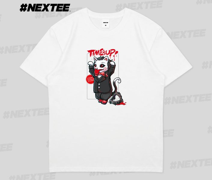 NEXTee KONEKO 奪魂喵 短袖T恤 白色＆黑色 NEXTee KONEKO 奪魂喵 短袖T恤 白色＆黑色