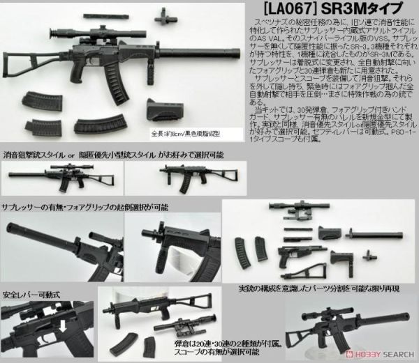 (預購) [再販] Tomytec 1/12 迷你武裝 LA067 SR3M TYPE 組裝模型 20260301 [再販] Tomytec 1/12 迷你武裝 LA067 SR3M TYPE 組裝模型