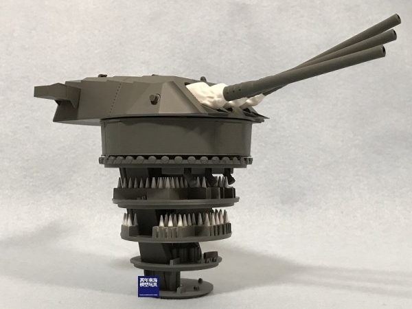 1/200 戰艦大和 46cm 九四式三連裝主砲塔 付 蝕刻片 塗裝完成展示台座 FUJIMI 裝備品1EX-1 富士美 組裝模型 FUJIMI,1/200,戰艦,大和,46,主砲,九四式,三連裝,蝕刻片,