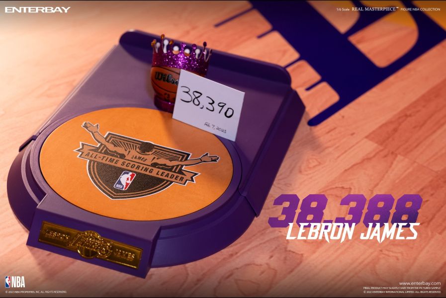 絕版斷貨中 ENTERBAY 1/6 NBA系列 雷霸龍•詹姆士 LeBron James LBJ 2023年總得分紀錄版 雙素體 可動完成品 ENTERBAY 1/6 NBA系列 雷霸龍•詹姆士 LeBron James LBJ 2023年總得分紀錄版 雙素體 可動完成品