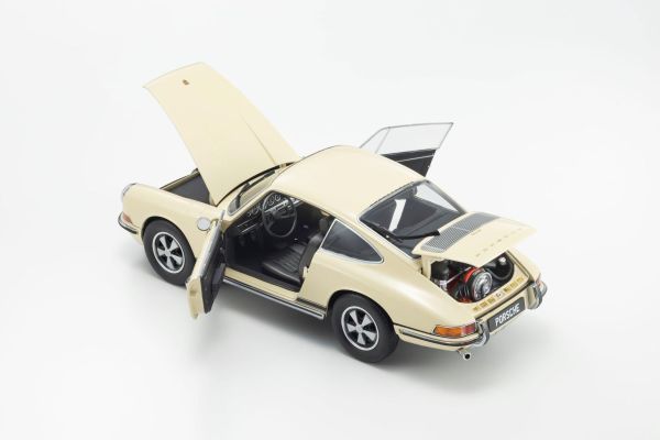 (預購) Kyosho 京商 1/18 Porsche 911S 保時捷 (象牙白黑線／水晶藍白線／巴哈馬黃) 分別販售 20261110 Kyosho 京商 1/18 Porsche 911S 保時捷 (象牙白黑線／水晶藍白線／巴哈馬黃) 分別販售