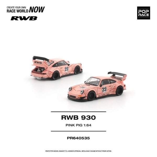 (預購) POP RACE 1/64 保時捷 RWB 930 PINK PIG PR640535 20260622 POP RACE 1/64 保時捷 RWB 930 PINK PIG PR640535