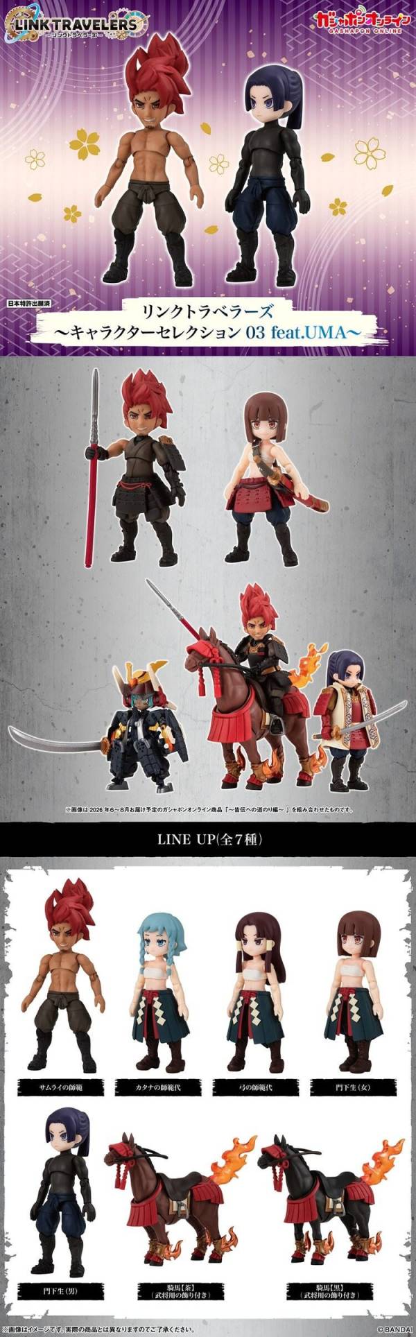 (預購) BANDAI 盒玩 LINK TRAVELERS 角色精選03 feat. UMA 全7種 一中盒7入販售 20260209 BANDAI 盒玩 LINK TRAVELERS 角色精選03 feat. UMA 全7種 一中盒7入販售