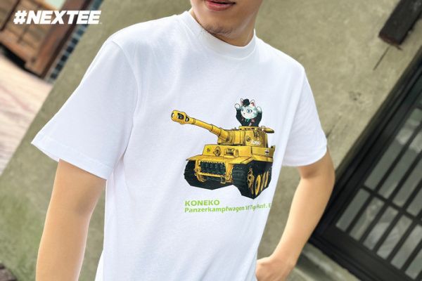 NEXTee KONEKO 虎式戰車 短袖T恤 白色 NEXTee KONEKO 虎式戰車 短袖T恤 白色