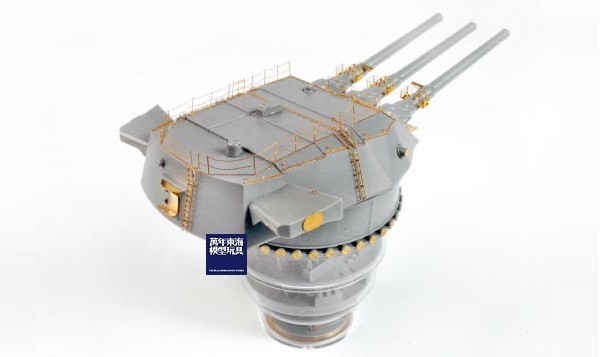 1/200 戰艦大和 46cm 九四式三連裝主砲塔 付 蝕刻片 塗裝完成展示台座 FUJIMI 裝備品1EX-1 富士美 組裝模型 FUJIMI,1/200,戰艦,大和,46,主砲,九四式,三連裝,蝕刻片,