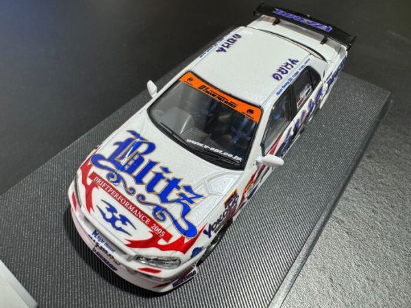 MORTAL 1/64 日產 NISSAN BLITZ D1 SKYLINE ER34 野村謙 D1甩尾賽 2005 MORTAL 1/64 日產 NISSAN BLITZ D1 SKYLINE ER34 野村謙 D1甩尾賽 2005
