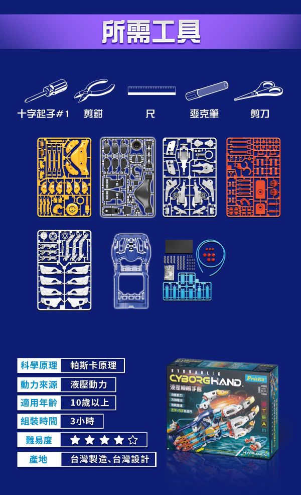 (預購) PROKITS 寶工 液壓機械手套 GE-634 20260107 PROKITS 寶工 液壓機械手套 GE-634