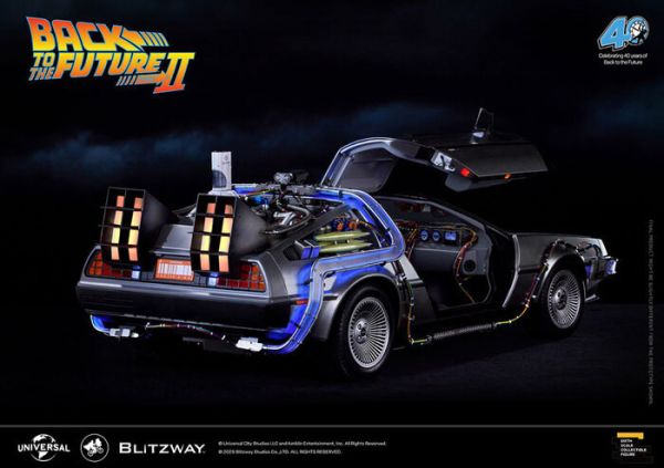 引進數量稀少品 Blitzway 回到未來2 時間機器 時光機 DeLorean DMC-12 跑車 可動發光完成品 Blitzway 回到未來2 時間機器 可動完成品