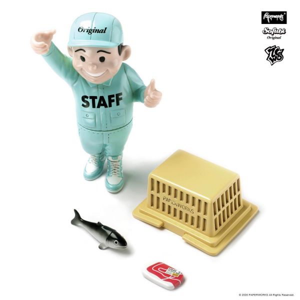 ZCWO x PAPERWORKS Supermarket Staff 超市職員 Ben  靜態完成品 27公分 ZCWO x PAPERWORKS,Supermarket Staff,超市職員, Ben,靜態完成品,27公分,