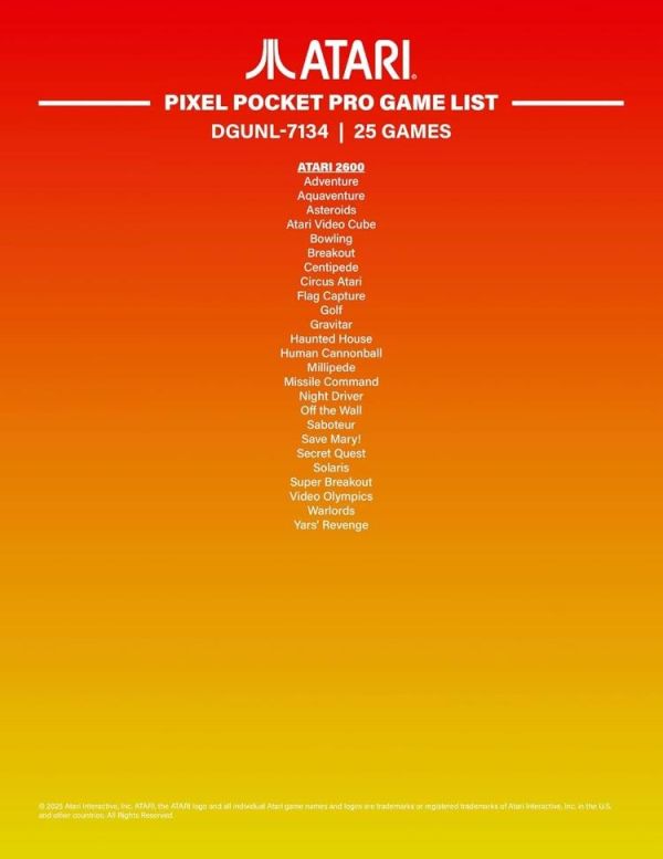 (預購) MY ARCADE 口袋版-Atari 電池另購 20260422 MY ARCADE 口袋版-Atari 電池另購