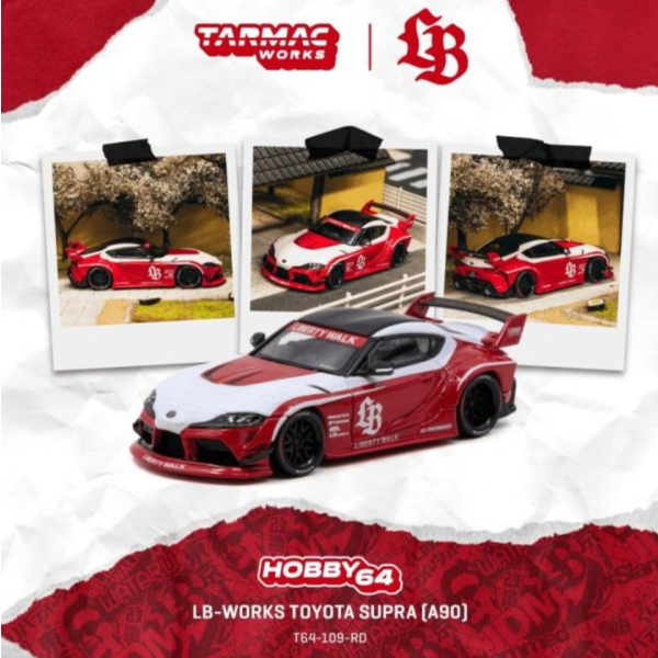 (預購) TARMAC WORKS 1/64 豐田 HOBBY64 LB-WORKS TOYOTA SUPRA (A90) Red T64-109-RD 20260906 TARMAC WORKS 1/64 豐田 HOBBY64 LB-WORKS TOYOTA SUPRA (A90) Red T64-109-RD