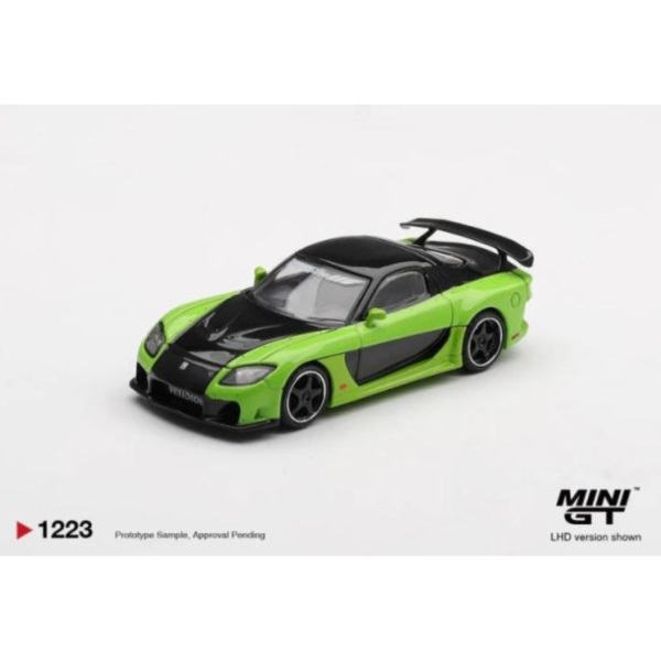 (預購) [吊卡版] MINIGT 1/64 馬自達 Mazda RX-7 VeilSide Fortune7 Green LHD MGT01223-BL 20260409 [吊卡版] MINIGT 1/64 馬自達 Mazda RX-7 VeilSide Fortune7 Green LHD MGT01223-BL