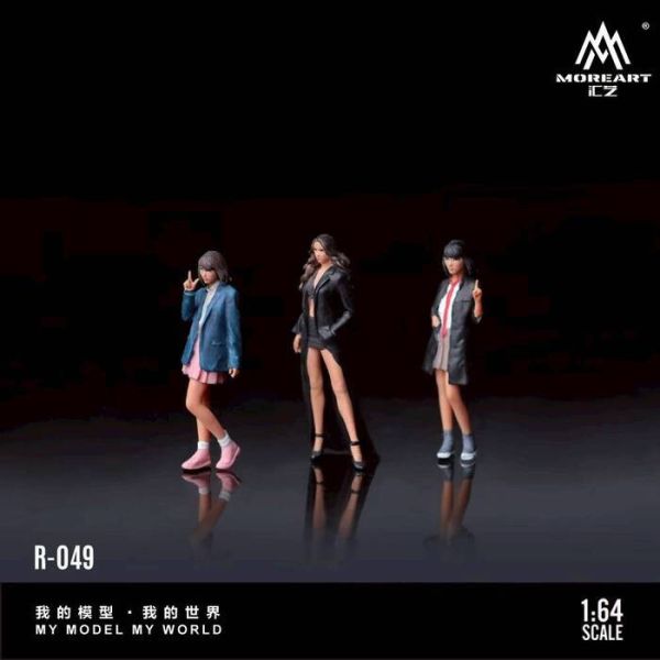 Moreart 1/64 Windbreaker & Pretty girl Doll SET人偶3入套裝組 Moreart 1/64 Windbreaker & Pretty girl Doll SET人偶3入套裝組