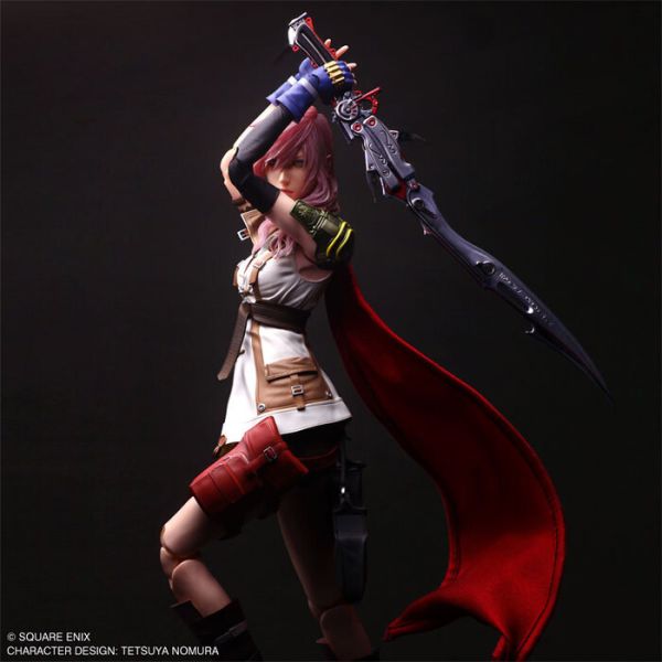 SQUARE ENIX PLAY ARTS真 太空戰士13 雷光 LIGHTNING 可動完成品 SQUARE ENIX PLAY ARTS真 太空戰士13 雷光 LIGHTNING 可動完成品