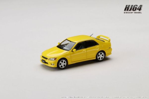 Hobby JAPAN 1/64 豐田 Toyota ALTEZZA RS200 (E10) 1998 Genuine Option Parts 超級黃 HJ642080BY Hobby JAPAN 1/64 豐田 Toyota ALTEZZA RS200 (E10) 1998 Genuine Option Parts 超級黃 HJ642080BY