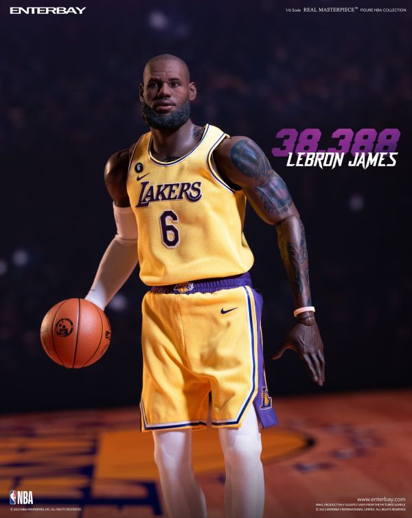 絕版斷貨中 ENTERBAY 1/6 NBA系列 雷霸龍•詹姆士 LeBron James LBJ 2023年總得分紀錄版 雙素體 可動完成品 ENTERBAY 1/6 NBA系列 雷霸龍•詹姆士 LeBron James LBJ 2023年總得分紀錄版 雙素體 可動完成品