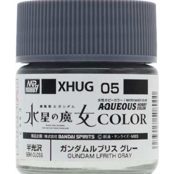 GSI 郡氏 水性漆 XHUG-005 水星的魔女鋼彈專用漆05 魔靈灰 半光澤 GSI,郡氏,水性漆,XHUG-005,水星的魔女,鋼彈,專用漆,05,魔靈灰,半光澤,