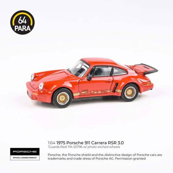 PARA64 1/64 保時捷 Porsche 911 Carrera RSR 3.0 衛兵紅 PA-55796 PARA64 1/64 保時捷 Porsche 911 Carrera RSR 3.0 衛兵紅 PA-55796