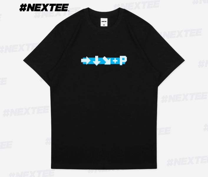 NEXTee PIXEL ADVENTURE 昇龍拳 短袖T恤 白色＆黑色 NEXTee PIXEL ADVENTURE 昇龍拳 短袖T恤 白色＆黑色