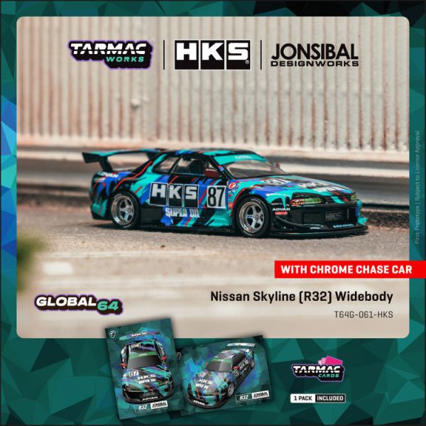 (預購) TARMAC WORKS 1/64 日產 Nissan Skyline (R32) Widebody HKS T64G-061-HKS (預購) TARMAC WORKS 1/64 日產 Nissan Skyline (R32) Widebody HKS T64G-061-HKS