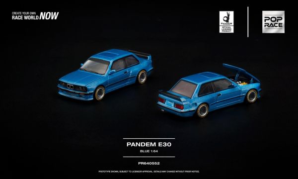 (預購) POP RACE 1/64 PANDEM E30 BLUE PR640552 20260923 POP RACE 1/64 PANDEM E30 BLUE PR640552