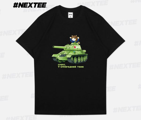NEXTee KONEKO T34戰車 短袖T恤 黑色 NEXTee KONEKO T34戰車 短袖T恤 黑色