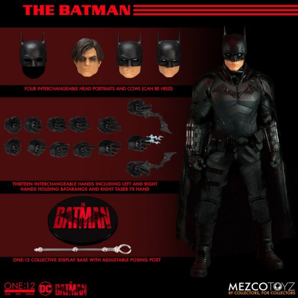 MEZCO TOYZ One: 12 Collective DC 蝙蝠俠2022 羅伯·派汀森 Robert Pattinson版 可動完成品 MEZCO TOYZ,One: 12 Collective,DC,蝙蝠俠2022,羅伯·派汀森,Robert Pattinson
