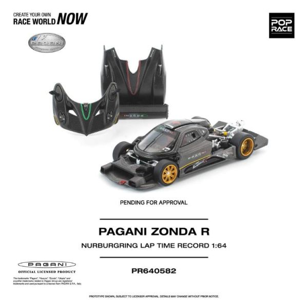 (預購) POP RACE 1/64 帕加尼 PAGANI ZONDA R NURBURGRING LAP TIME RECORD PR640582 20260709 POP RACE 1/64 帕加尼 PAGANI ZONDA R NURBURGRING LAP TIME RECORD PR640582