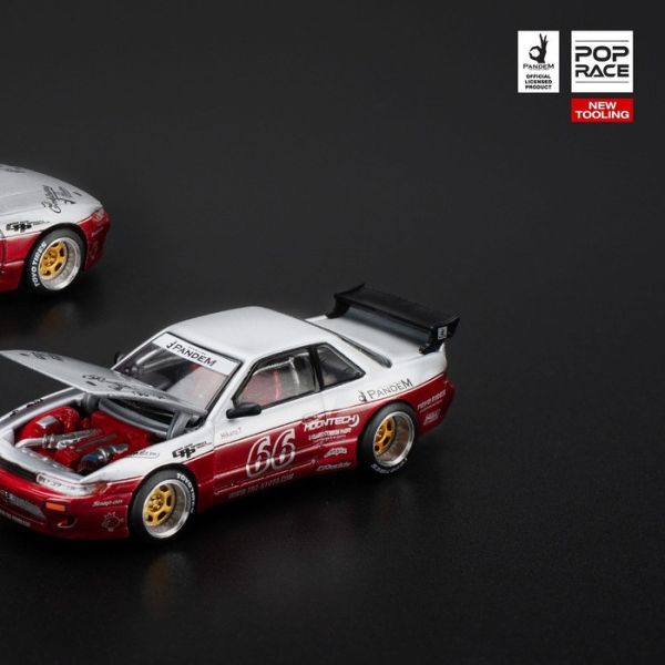 POP RACE 1/64 日產 Nissan PANDEM SILVIA S13 - MOONTECH RED PR640258 POP RACE 1/64 日產 Nissan PANDEM SILVIA S13 - MOONTECH RED PR640258