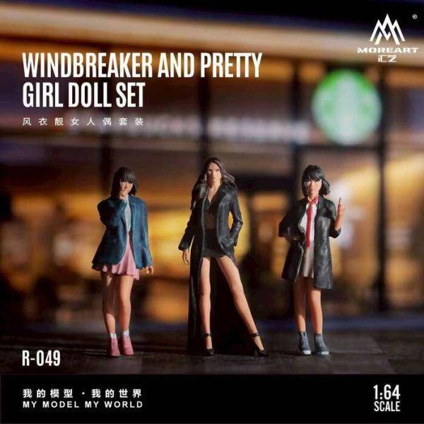 Moreart 1/64 Windbreaker & Pretty girl Doll SET人偶3入套裝組 Moreart 1/64 Windbreaker & Pretty girl Doll SET人偶3入套裝組