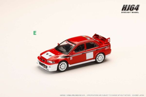 Hobby JAPAN 1/64 三菱 LANCER RS EVOLUTION 6 (CP9A)  2000 RALLIART 白/紅 HJ643033RC Hobby JAPAN 1/64 三菱 LANCER RS EVOLUTION 6 (CP9A)  2000 RALLIART 白/紅 HJ643033RC