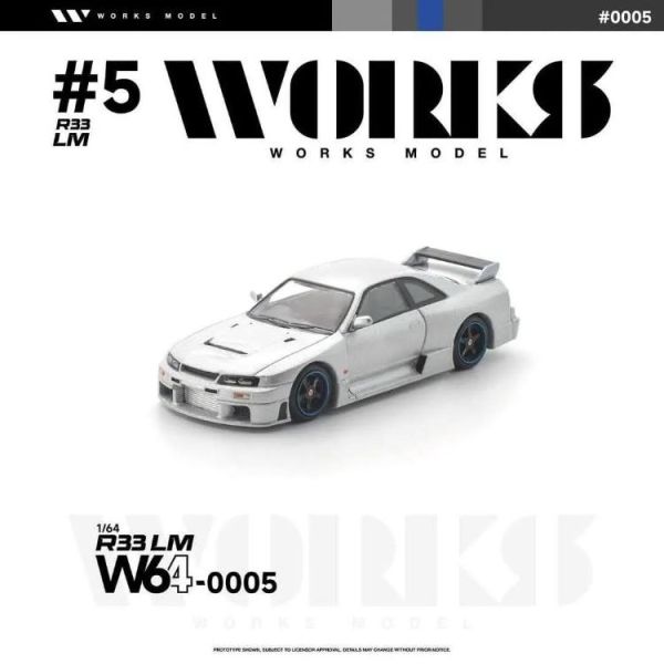 (預購) WORKS Model 1/64 R33 LM SILVER W640005 20260524 WORKS Model 1/64 R33 LM SILVER W640005