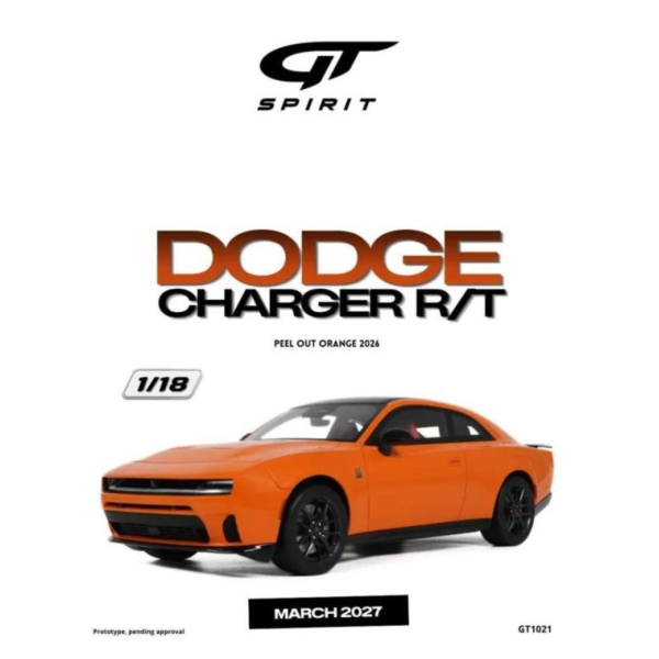 (預購) GT SPIRIT 1/18 DODGE CHARGER R/T PEEL OUT ORANGE 2026 GT1021 20260928 GT SPIRIT 1/18 DODGE CHARGER R/T PEEL OUT ORANGE 2026 GT1021