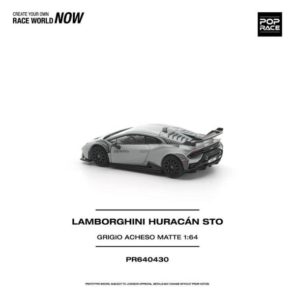 (預購) POP RACE 1/64 藍寶堅尼 LAMBORGHINI HURACAN STO GRIGIO ACHESO MATTE PR640430 20260512 POP RACE 1/64 藍寶堅尼 LAMBORGHINI HURACAN STO GRIGIO ACHESO MATTE PR640430